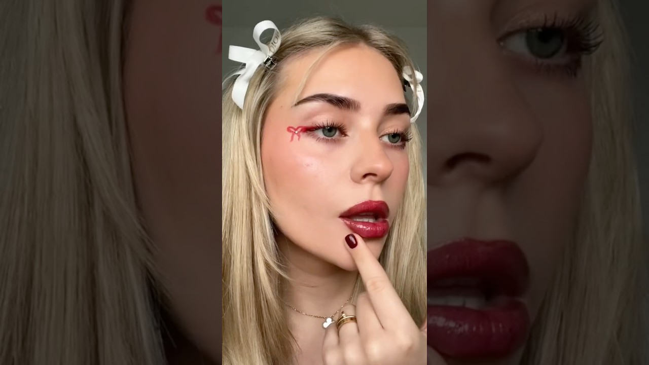 Christmas makeup look 🎀✨🎄#christmas #makeup #tutorial #shorts