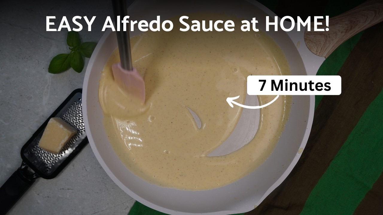Only 5 Ingredients?! Creamiest Alfredo Sauce in 7 Minutes #alfredo #easyrecipe