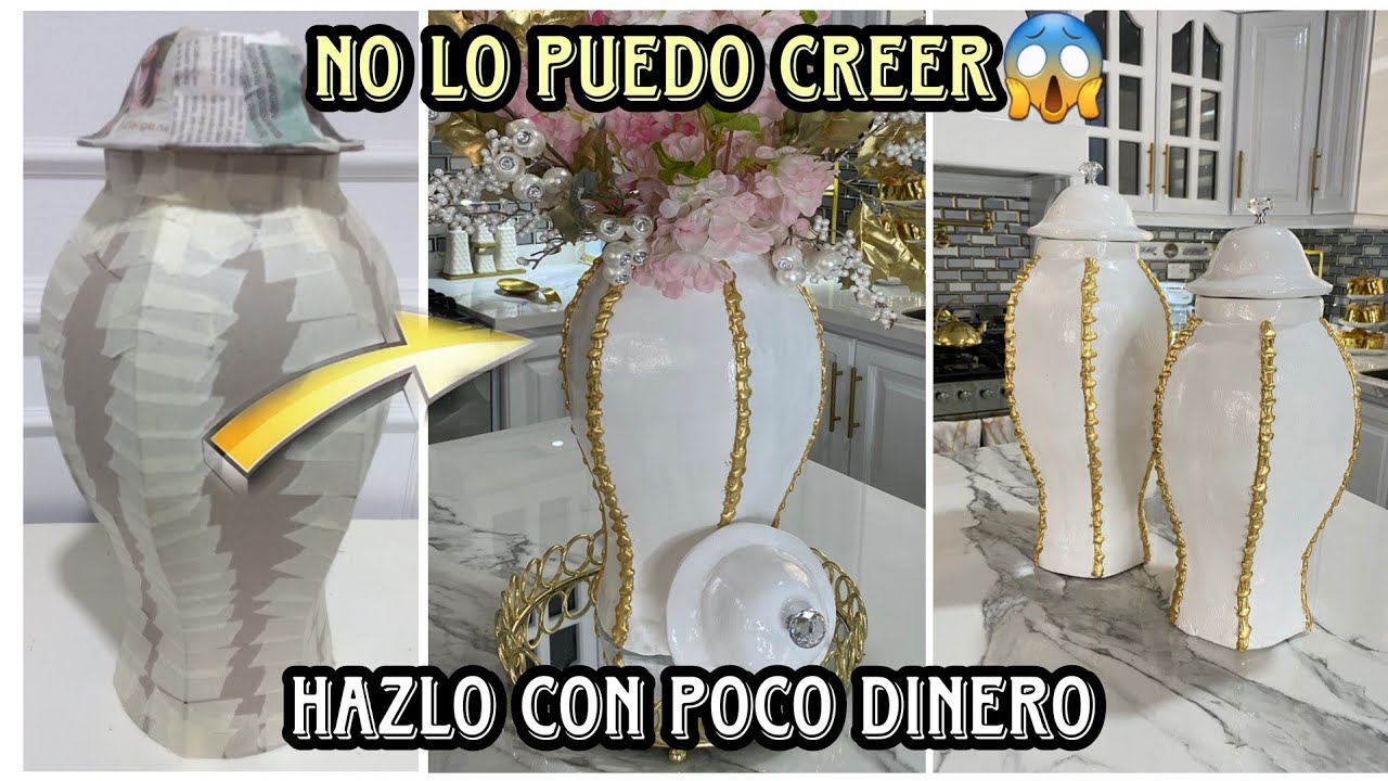 COMO HACER JARRONES GINGER CON POCO DINERO