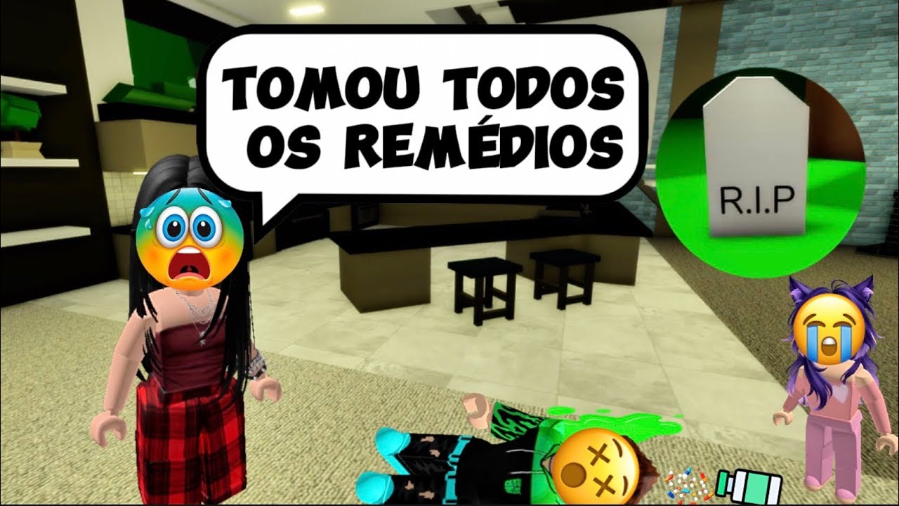 O menino inocente que tomou os remédios da madrasta malvada pensando que era doce - História Roblox