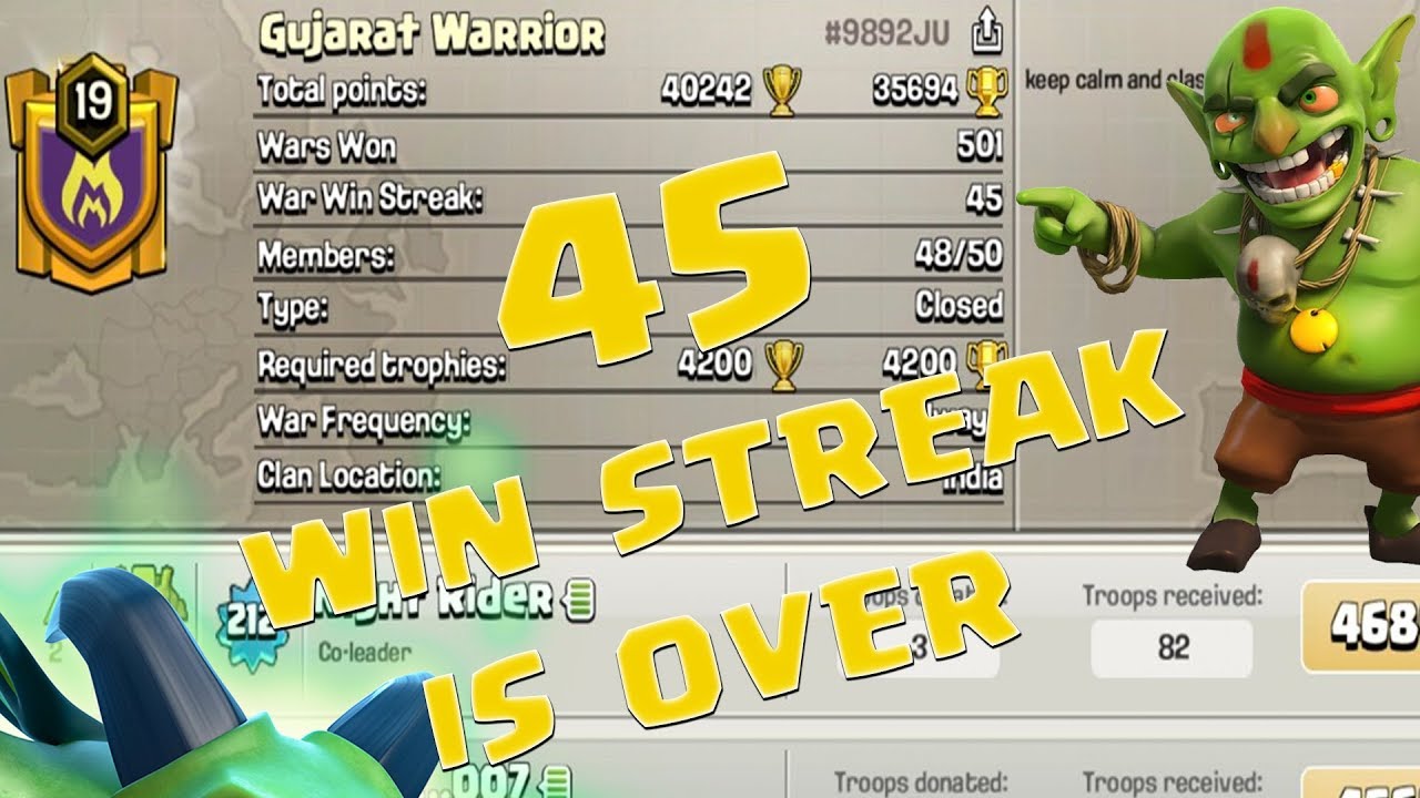 OMG 45 WIN STREAK IS OVER By Donate Clan | Donate vs Gujarat Warrior