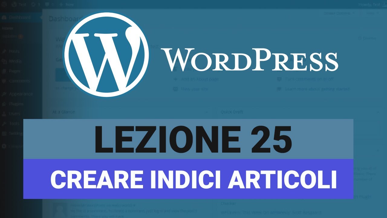 Creare Indici per articoli automaticamente - WORDPRESS Tutorial Italiano 25
