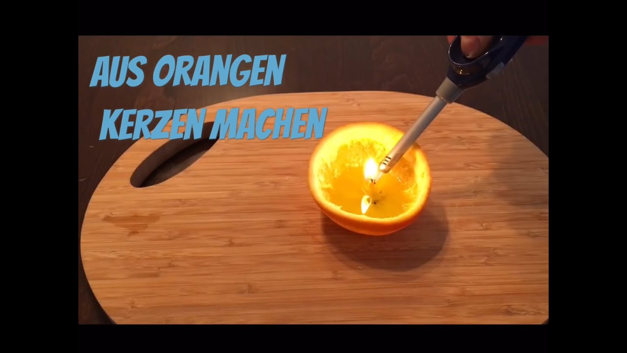 Aus Orangen Kerzen machen - How to make an Orange Candle - DIY