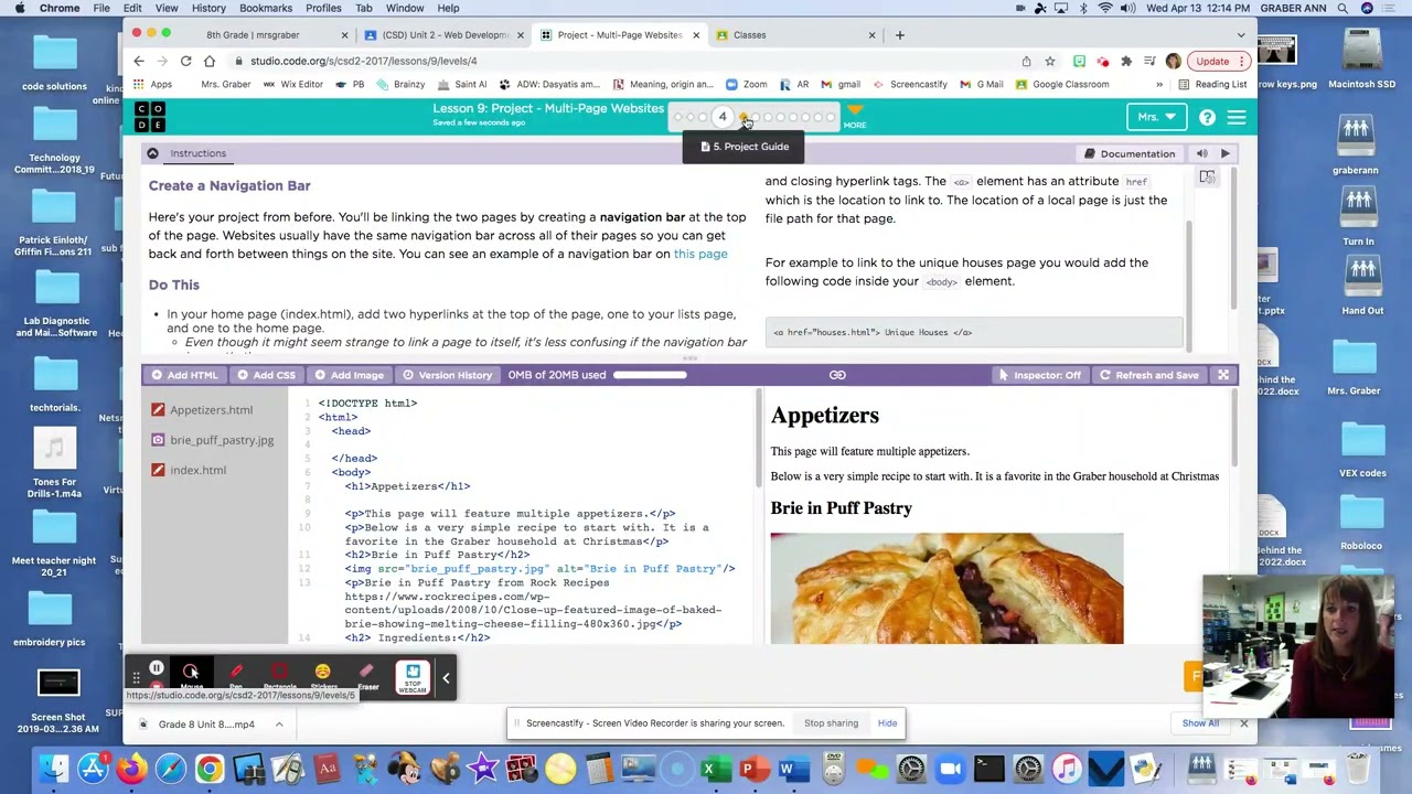 Grade 8 Unit 9 Multipage Websites Hyperlinks