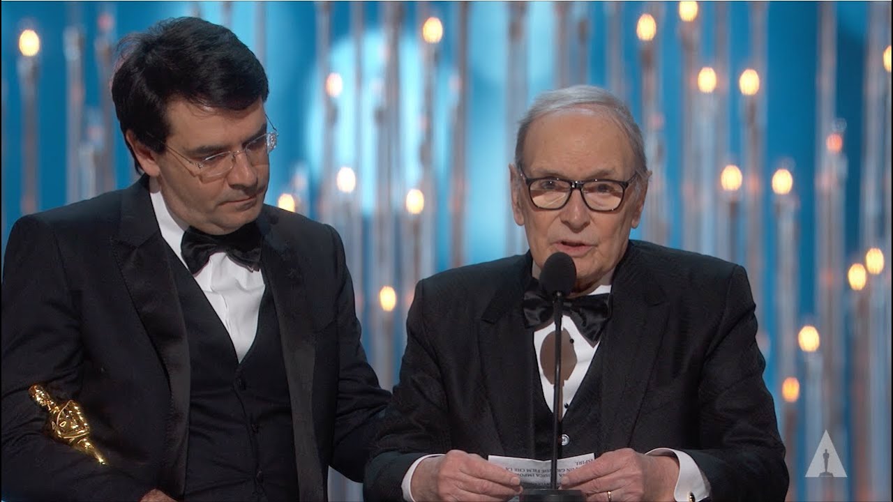 Ennio Morricone winning Best Original Score for 