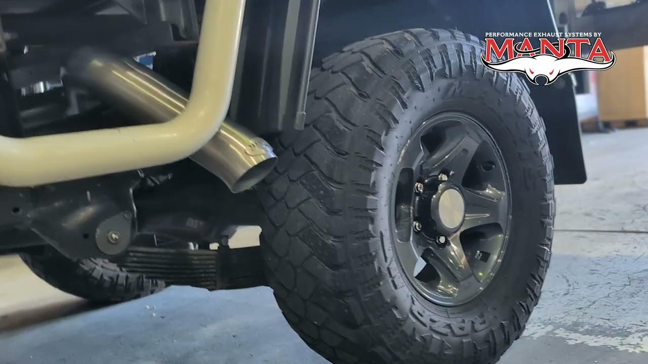 LandCruiser VDJ79 V8 &mdash; Manta 4&Prime; Side Exit Exhaust (Turbo Back No Cat)