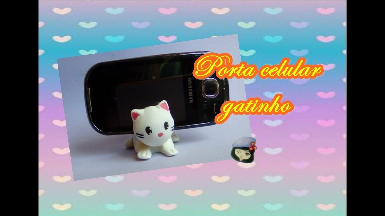 Porta celular gatinho
