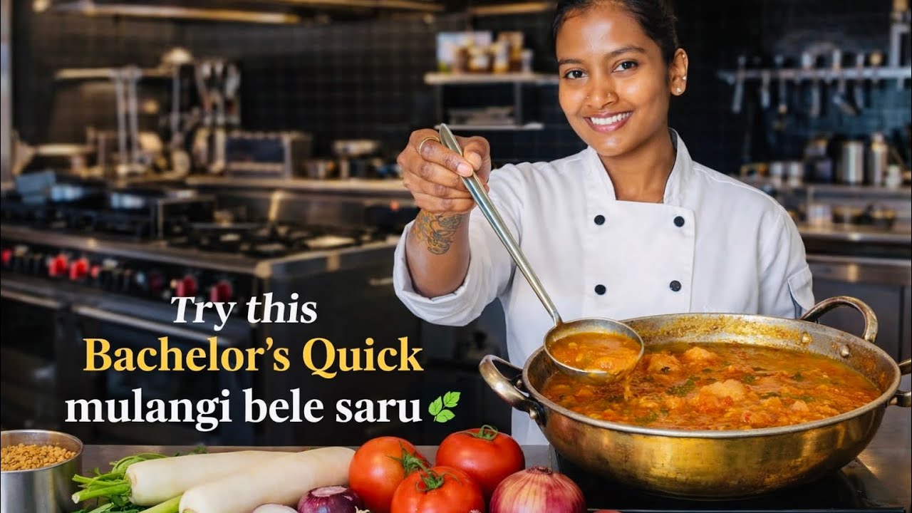 How to do mulangi bele saru | Bachelor’s Quick ಮೂಲಂಗಿ ಬೇಳೆ ಸಾರು 🥣Simple • Fast • Super Tasty 