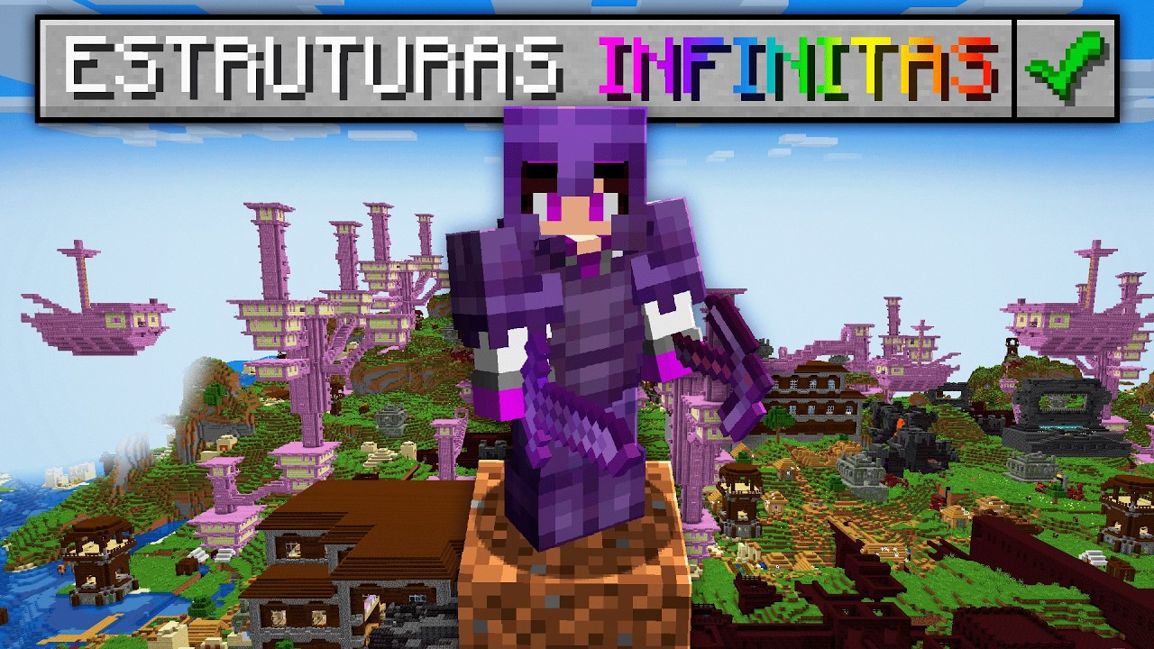 TODO O MUNDO &Eacute; UMA ESTRUTURA INFINITA no Minecraft