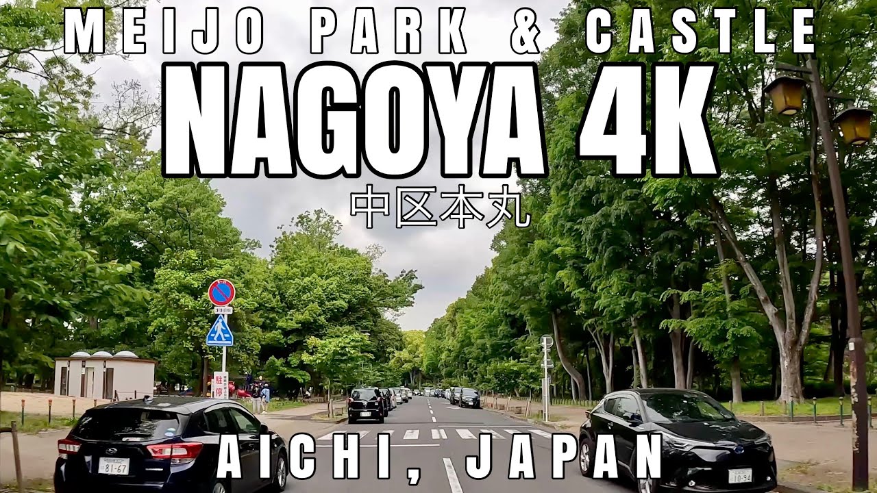 Driving Nagoya 4K, Meijo Park & Castle Aichi, Japan