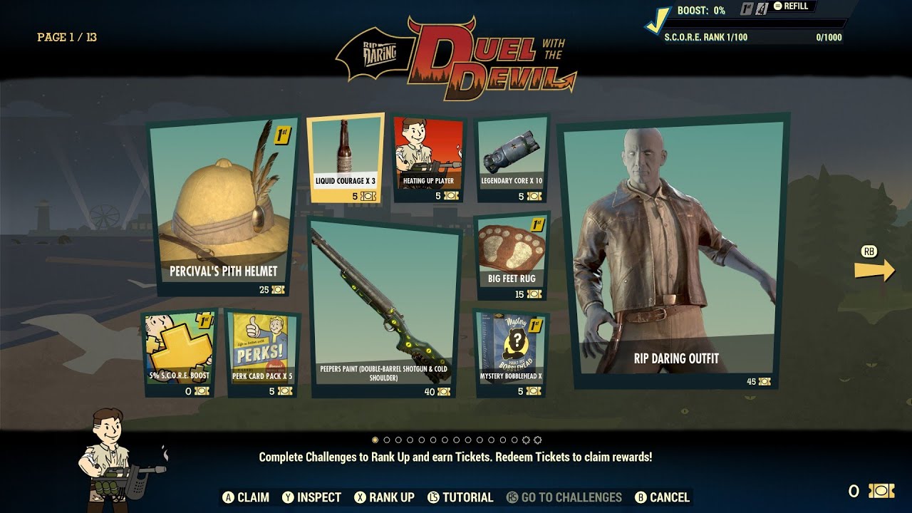 Fallout 76 SEASON 16 Pass All Rewards! Is There Any SPACE in Duel With The Devil?
