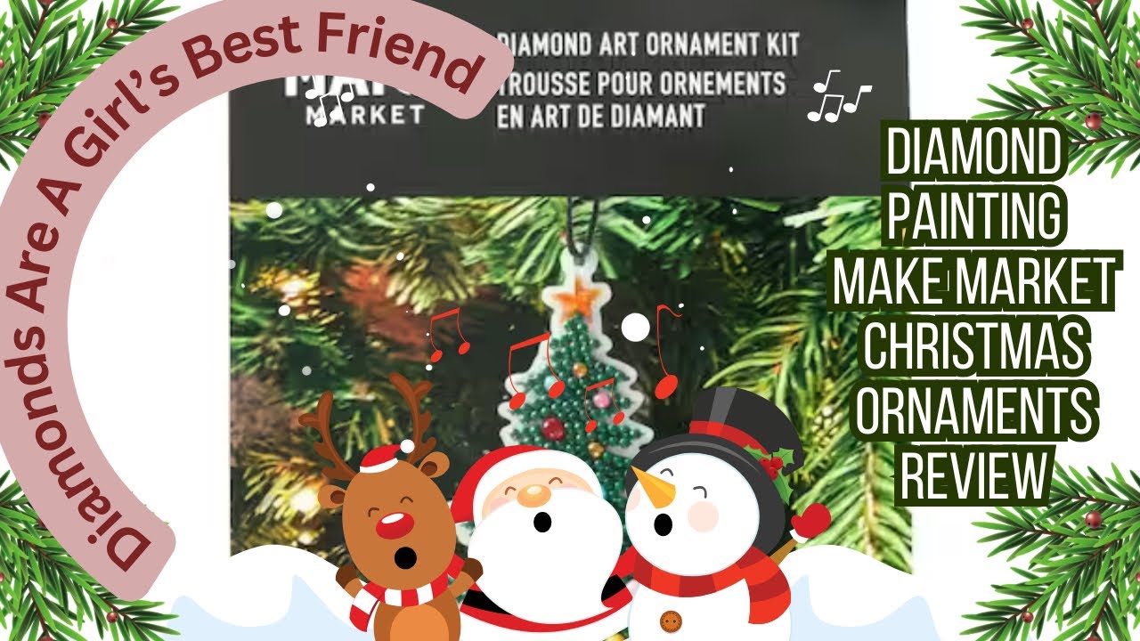 Review of Micheal’s Make Market Diamond Painting Christmas Ornaments #diamondart #diamondpainting