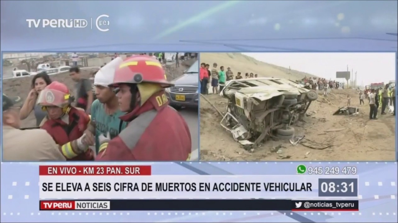 Panamericana Sur: 6 muertos y 15 heridos deja choque entre tráiler y coaster