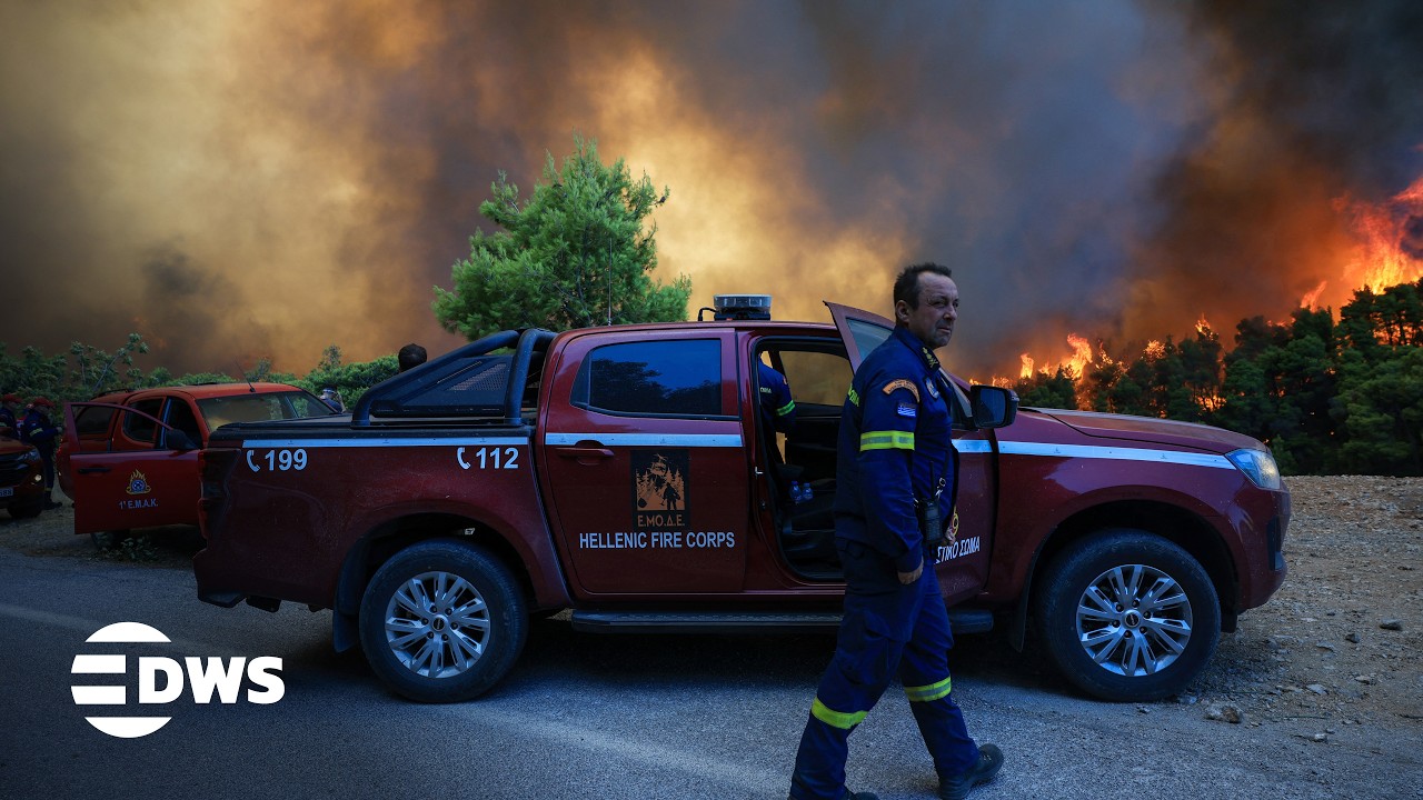 Greece Wildfire Emergency Near Athens As Evacuations Rise Second Day | DWS News | AL14