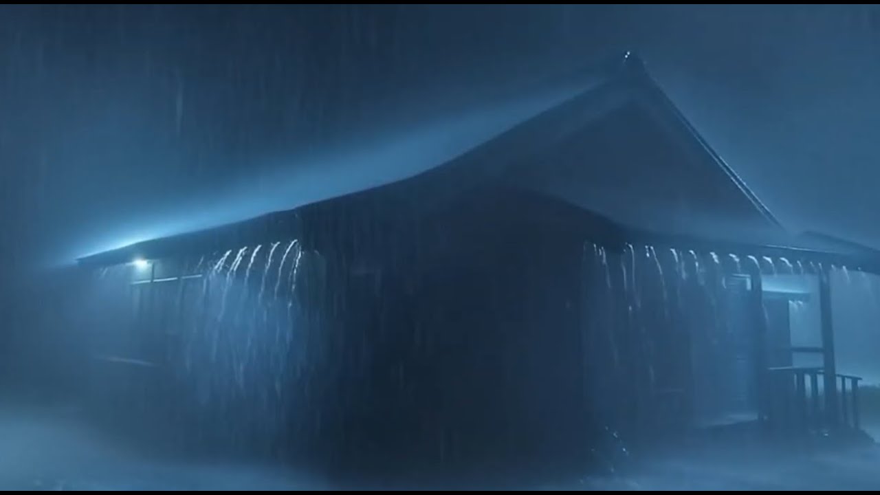 Stormy Rain Night at a Japanese Wooden House 🌧️ No Music – Pure Rain for Deep Sleep & Focus