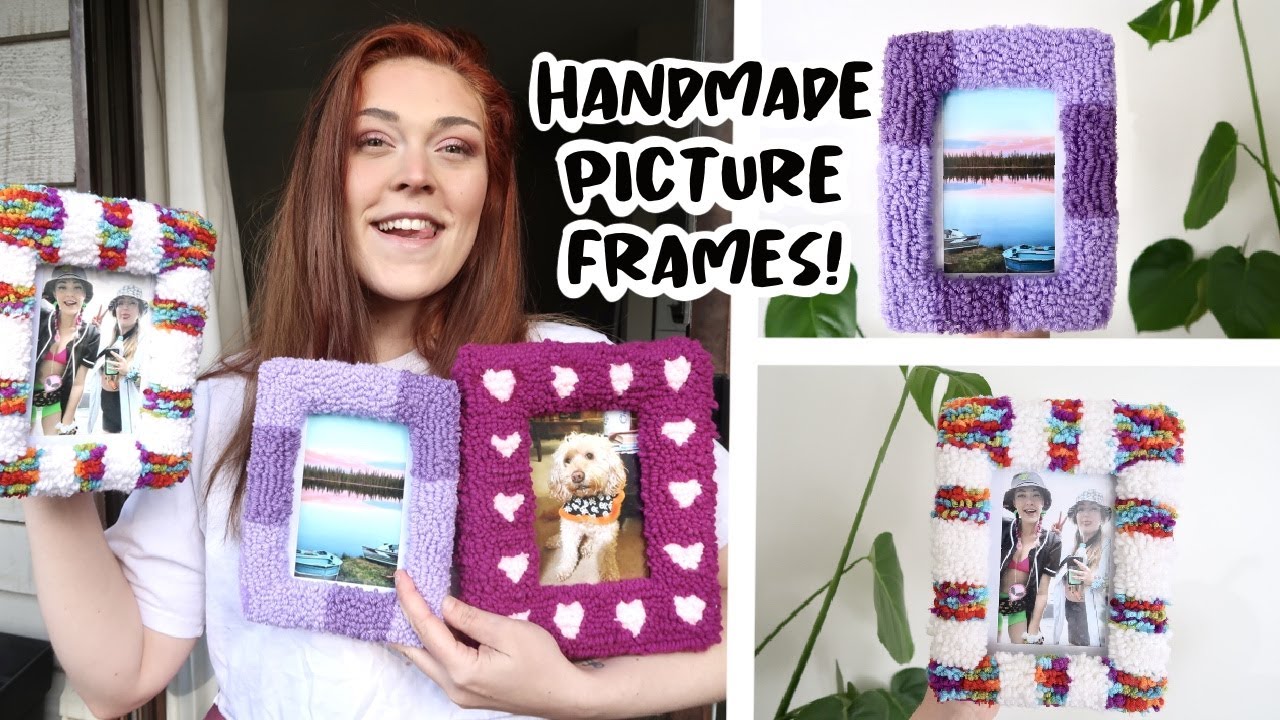 DIY Rug Picture Frames!! | Hand Made Punch Needle project!