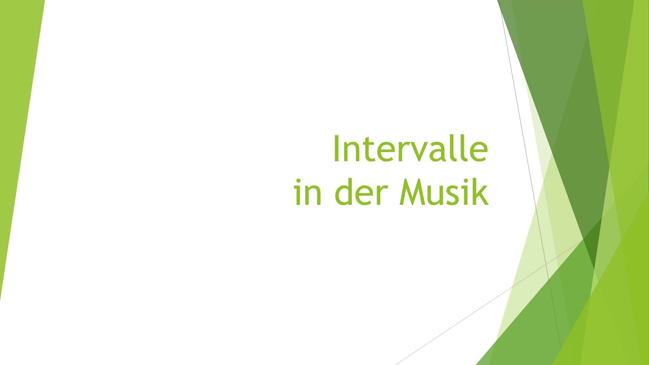 Musik: Intervalle einfach erkl&auml;rt