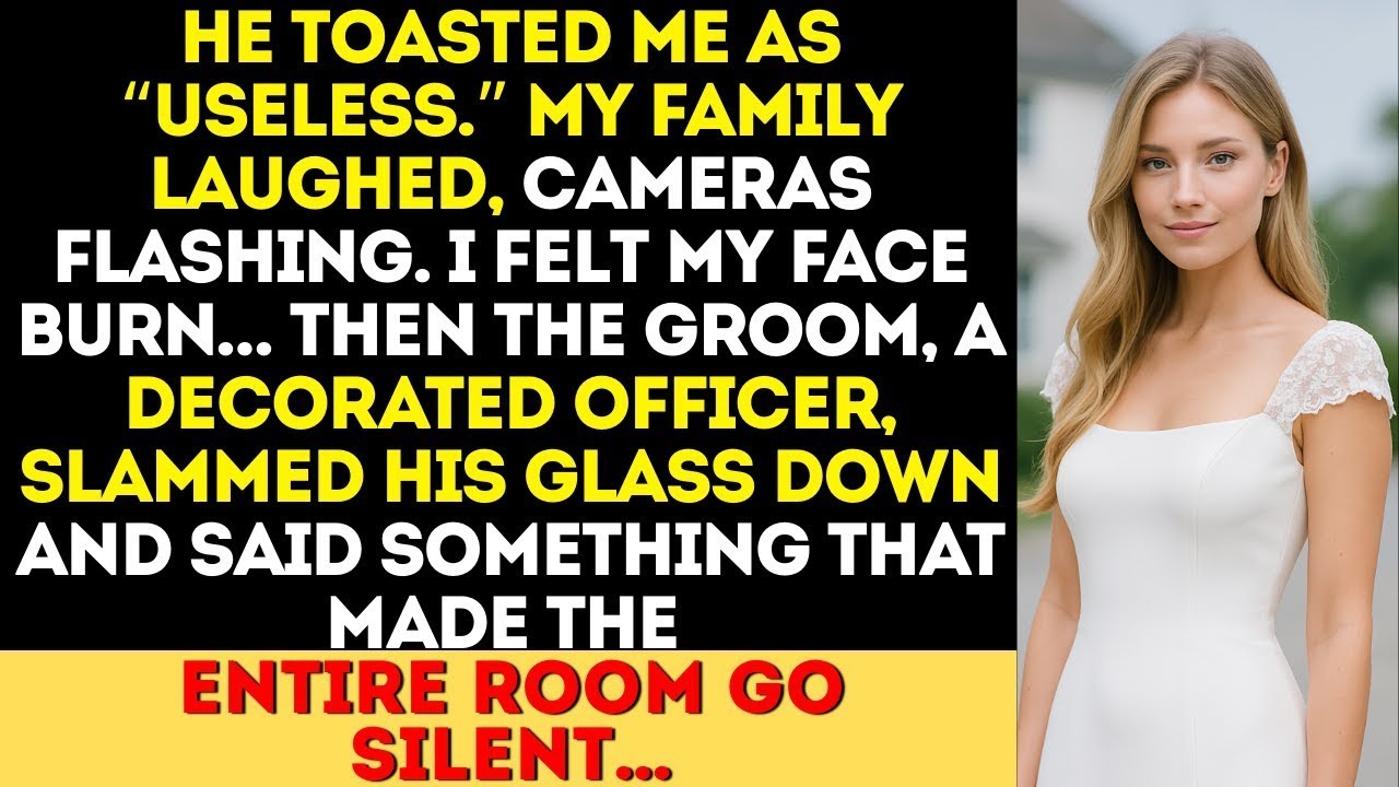 At the wedding, Dad toasted: “To my useless daughter” — Then the Groom Interrupted Him and Said…