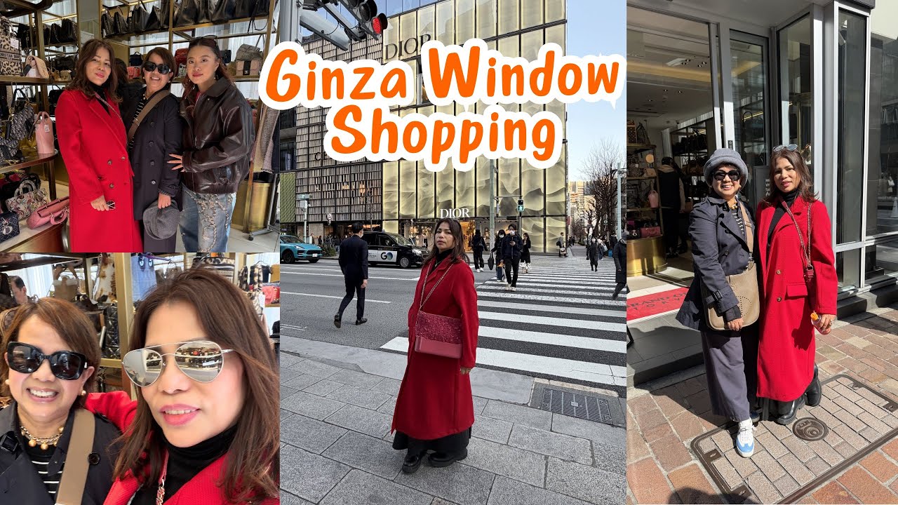 LUXURY BAG WINDOW SHOPPING IN GINZA WITH MOMMY + MEETUP TO GIVE HER BAG + CHANEL +ROLEX #DIOR #FENDI