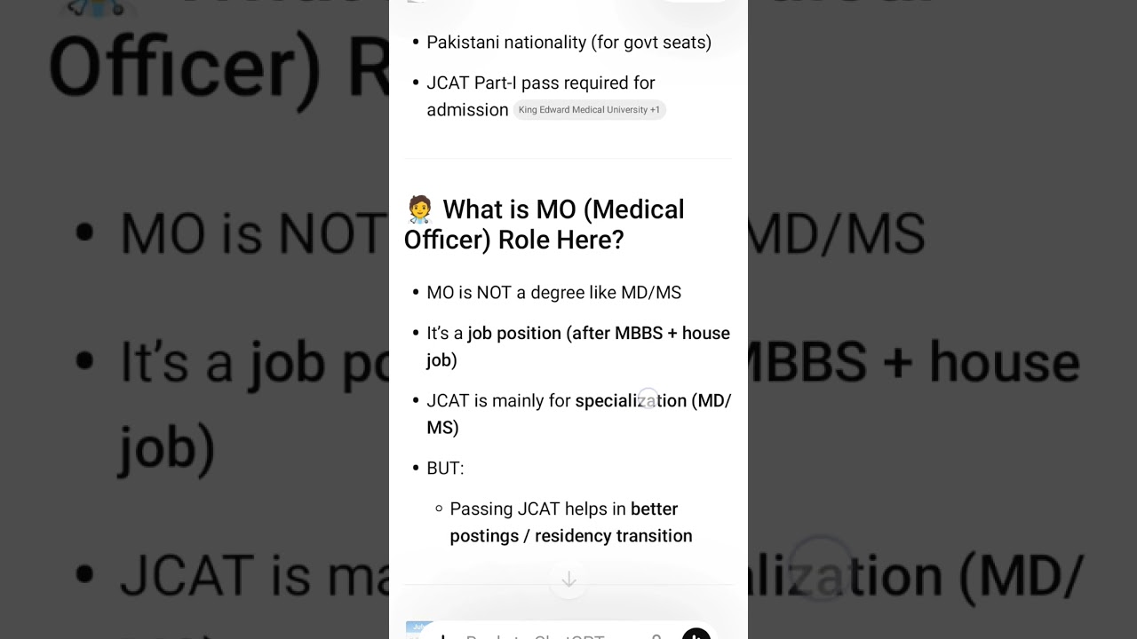 All about JCAT for MD/MS/MO of KEMU🇵🇰#jcat#md#ms#mo#kingedwardmedicaluniversity #pgr