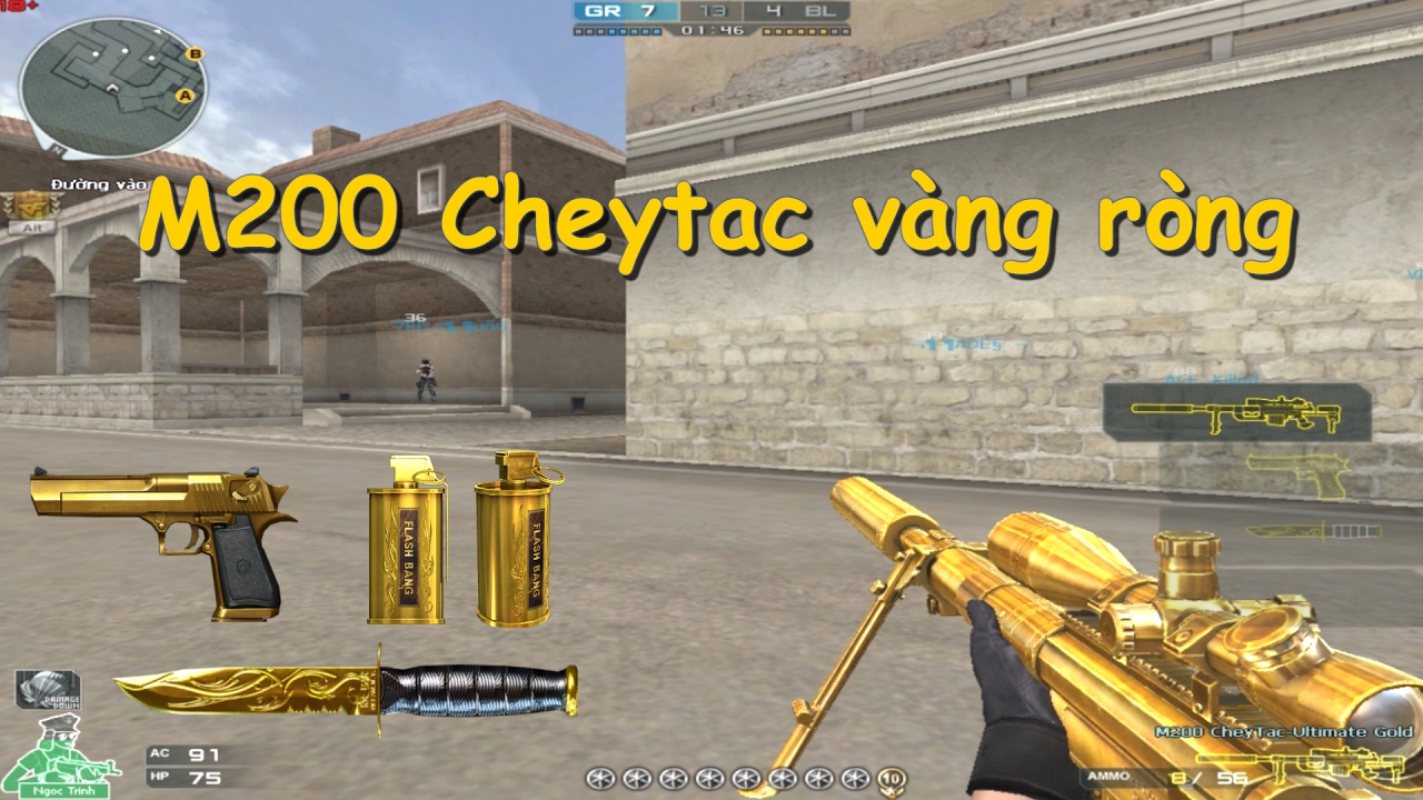 [ B&igrave;nh luận CF ]  M200 Cheytac Ultimate Gold - Quang Brave