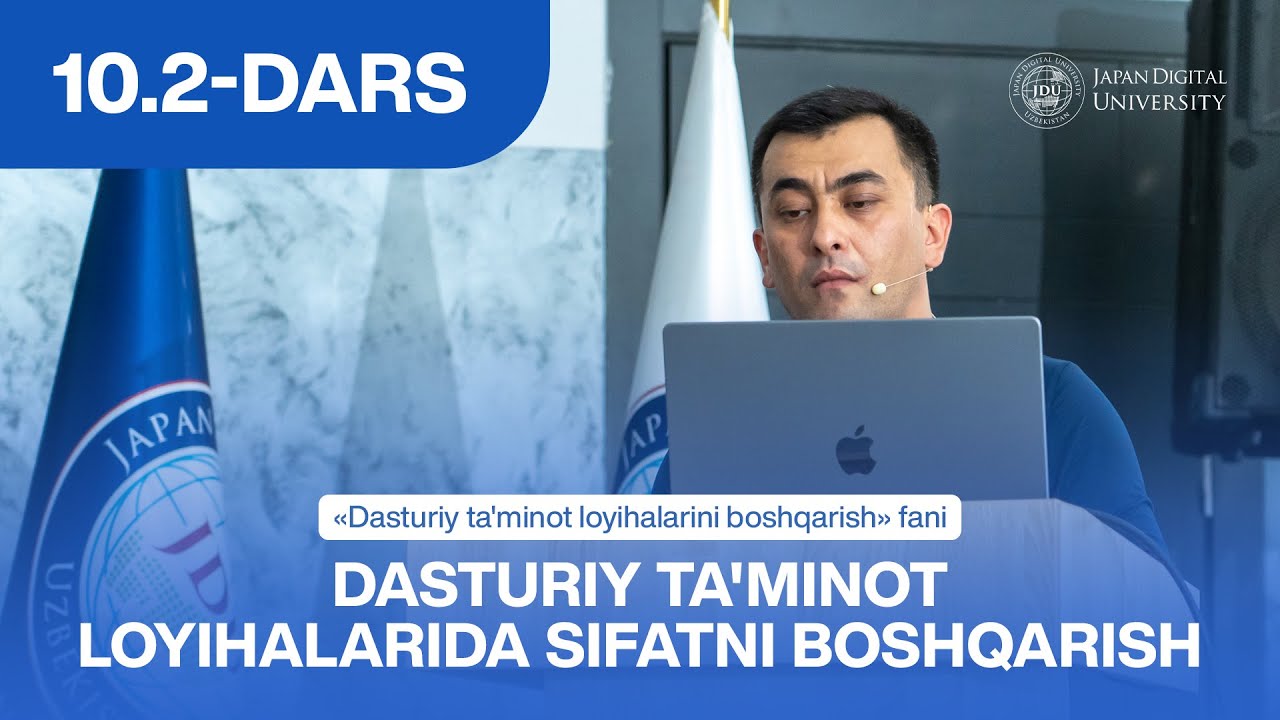 10.2-Dars: Dasturiy ta'minot loyihalarida sifatni boshqarish