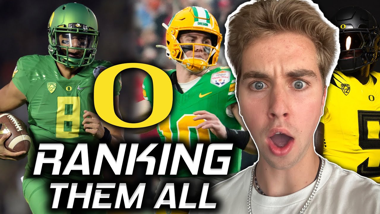 RANKING ALL Oregon Ducks Football Uniforms Since 2010 | Oregon Ducks Football Jerseys 2024