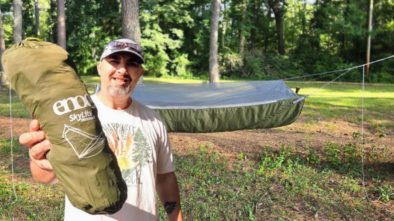 ENO Skylite hammock review #enohammock #hammockcamping #bridgehammock