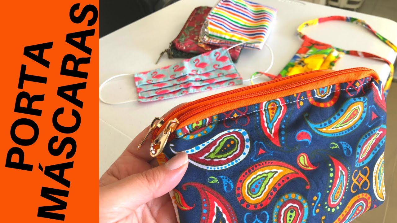 Necessaire PORTA MÁSCARA 😷 Limpinha e Sujinha #FiqueEmCasa e Costure #Comigo - Passo a Passo FÁCIL