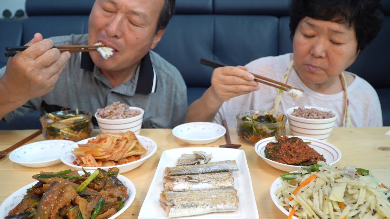 맛있는 집밥 한상~  [[갈치구이, 가지무침, 감자채볶음에 오이냉국]]까지~ 요리&먹방!! - Mukbang eating show