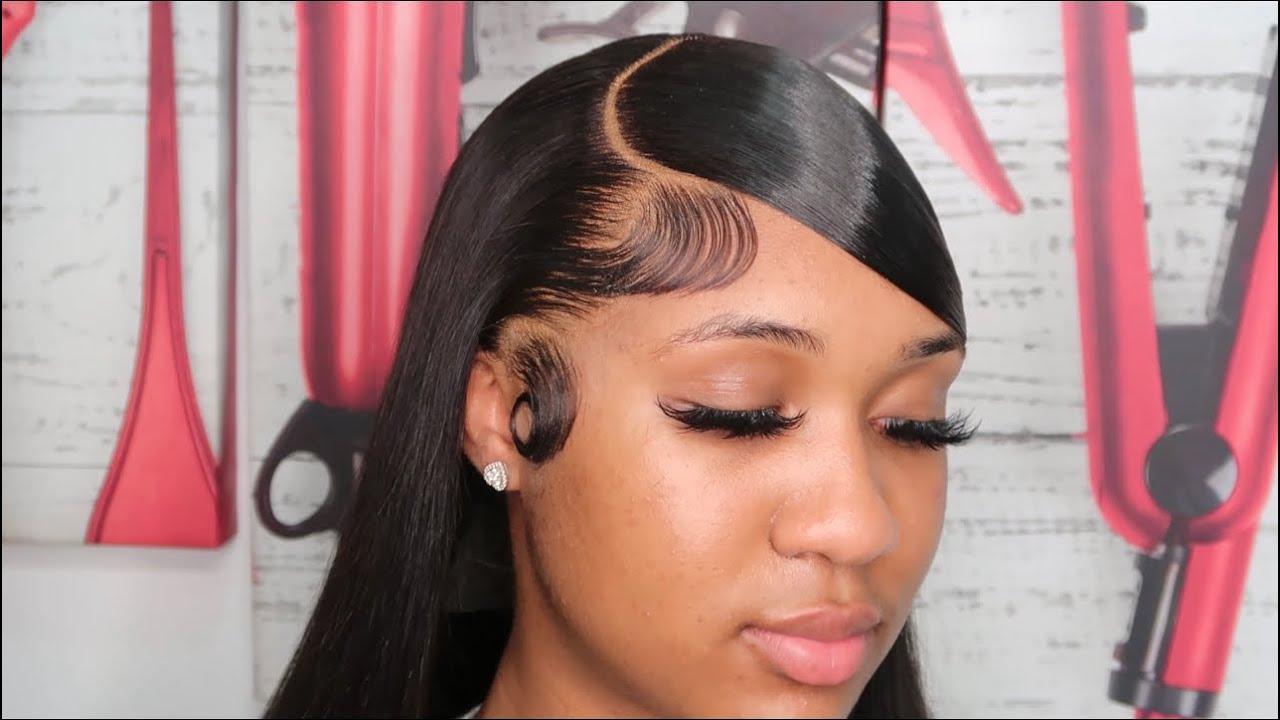 Очень детальный боковой пробор, фронтальный парик, установка Ft Isee Hair