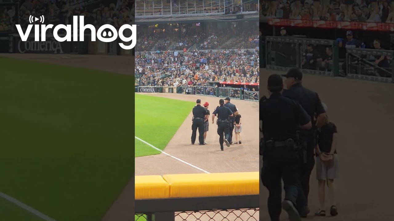 Two Kids Handcuffed At Baseball Game || ViralHog