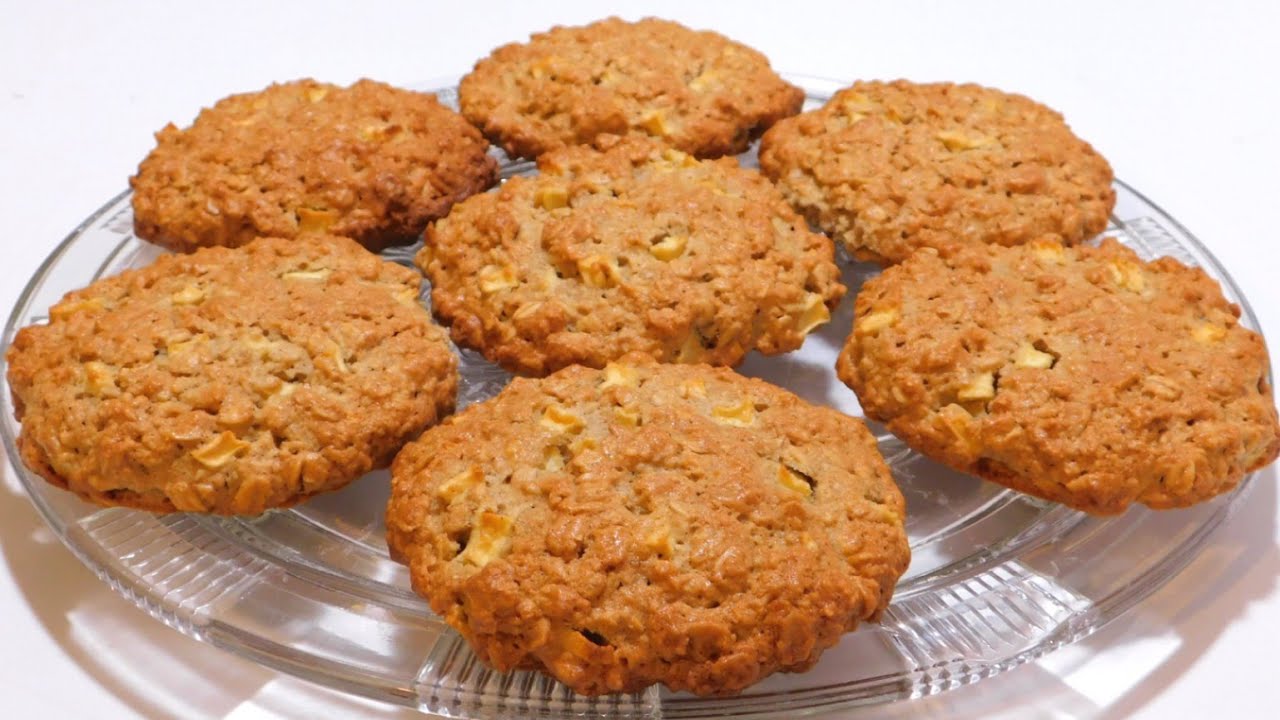 GALLETAS DE AVENA CON MANZANA DORADITAS CROCANTES Y DELICIOSA