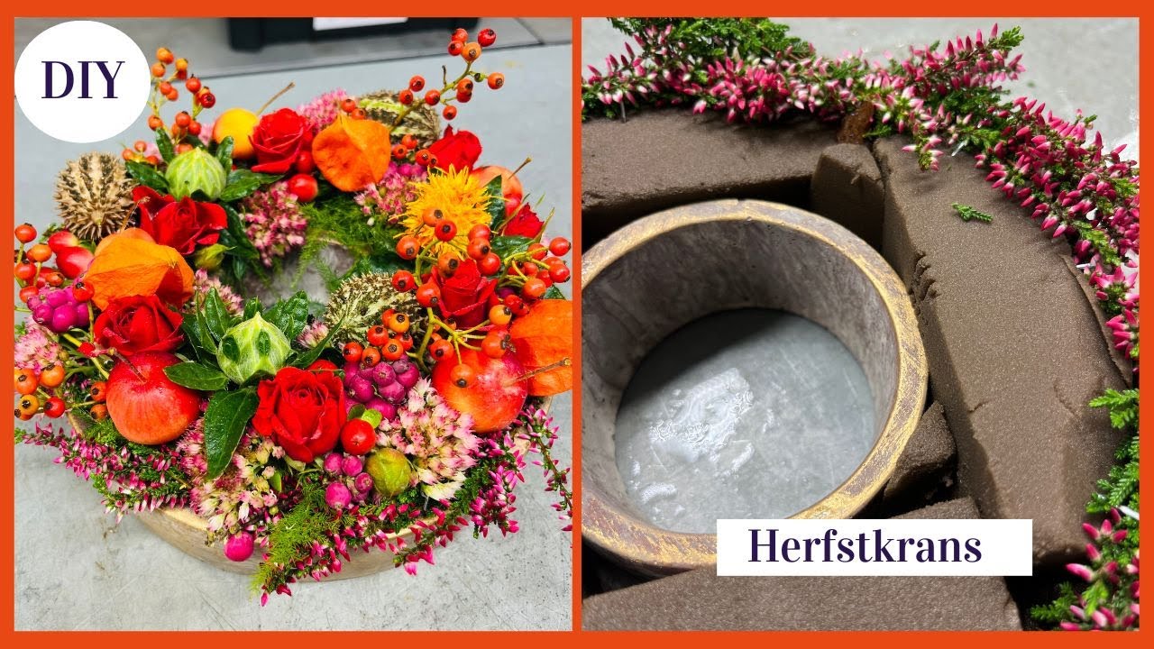HERFSTKRANS 🌳🍂🍁| Cursus Bloemschikken #317  | Carlein Tukkers