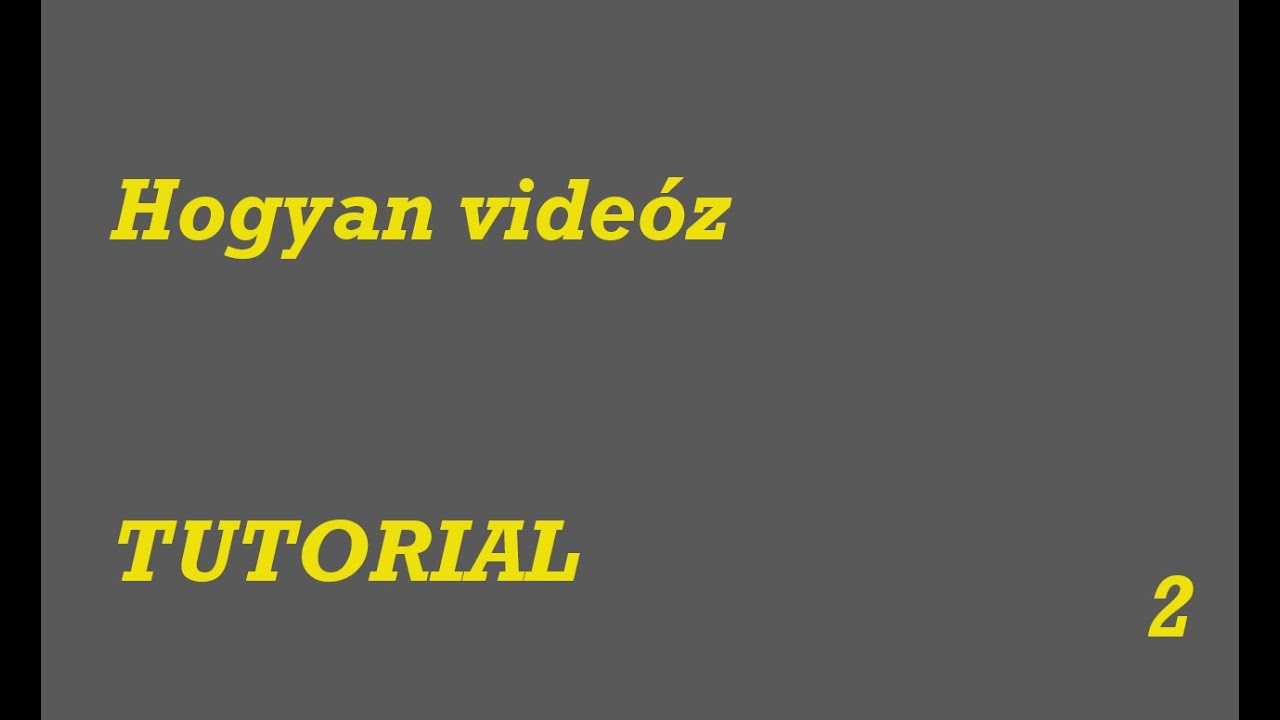 Hogyan vide&oacute;zz -  Tutorial :. 2. R&eacute;sz   A vide&oacute;z&aacute;s, milyen programot haszn&aacute;lj   OBS t!
