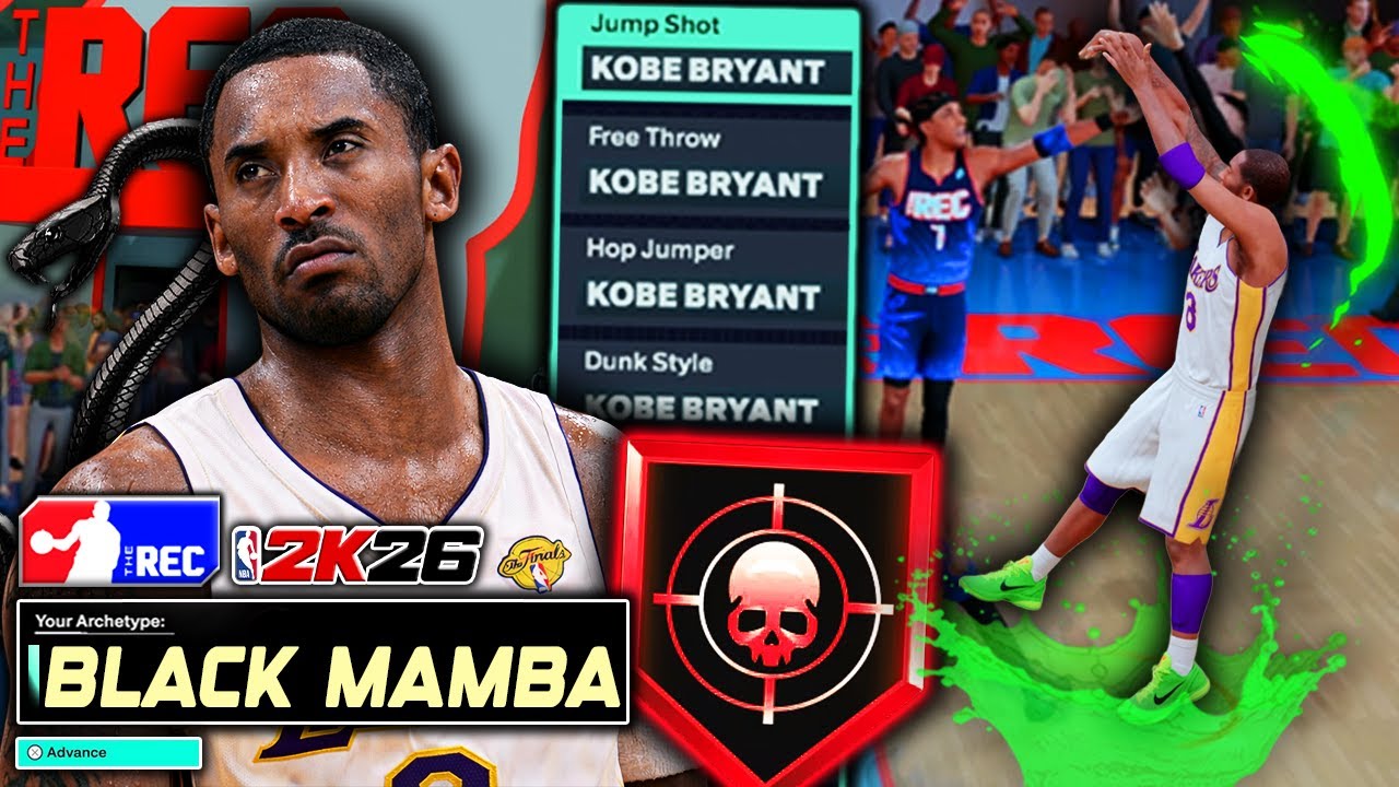 Playing Realistic in Random Rec on 6'6 Kobe Bryant Build *ONLY His Animations* NBA 2K26