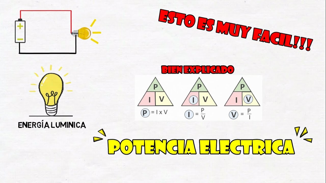 Potencia El&eacute;ctrica &iquest;Que es?&iquest;Como se calcula? Formulas para calcularla - (Explicaci&oacute;n sencilla)