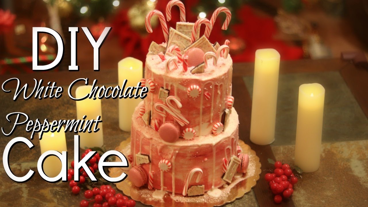 WHITE CHOCOLATE PEPPERMINT CAKE || Janie's Sweets
