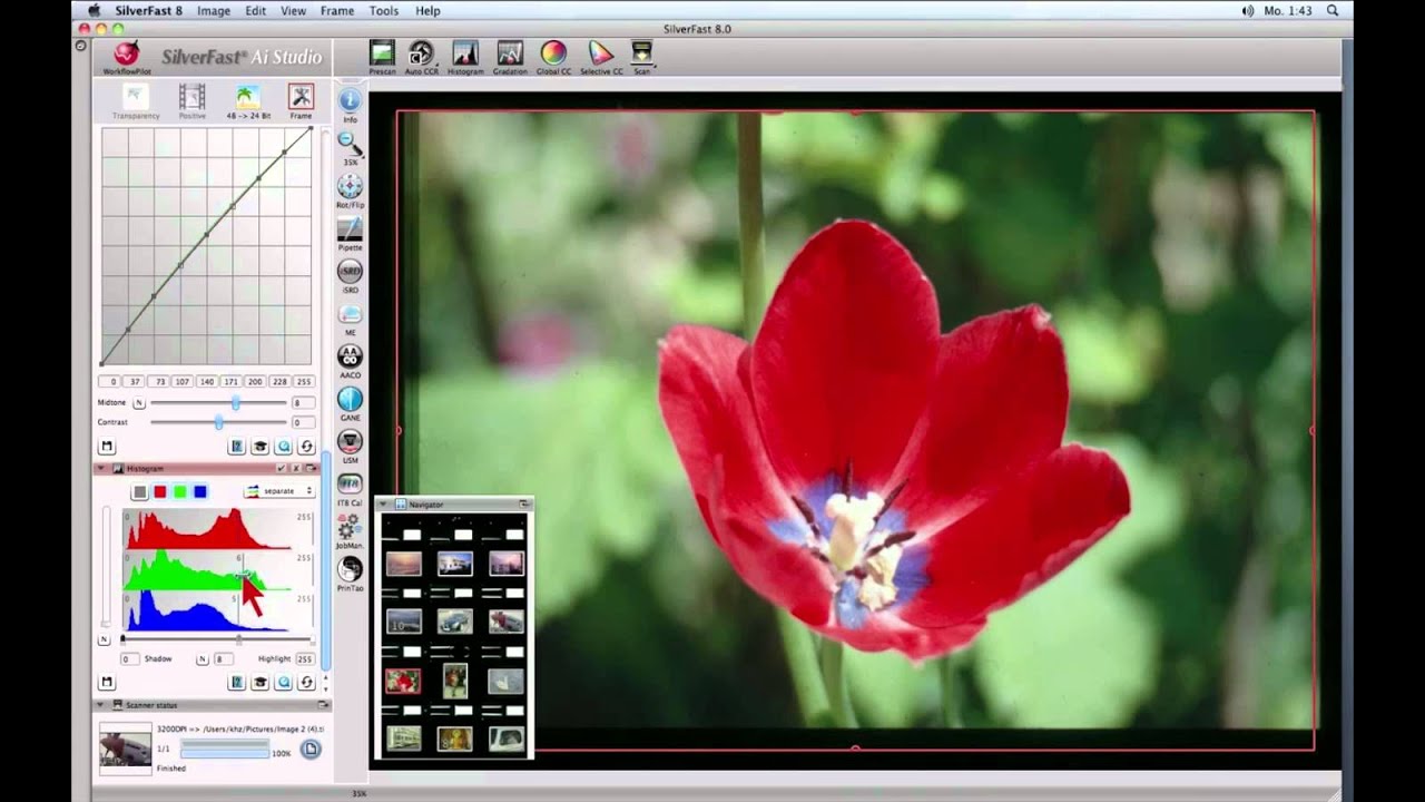 SilverFast 8 Funktionen für reflecta Scanner