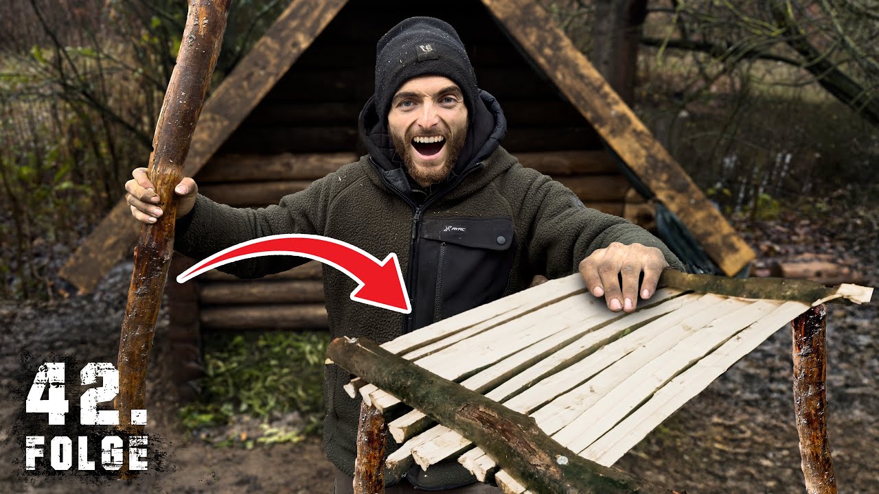 Ich baue SURVIVAL - MÖBEL für mein BLOCKHAUS  | Tag 42/100 autark