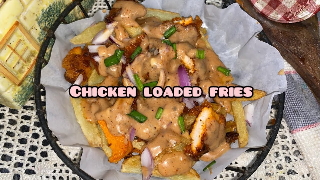 loaded fries recipe without cheese /Chicken Snacks Recipes/ Easy fries recipe at home