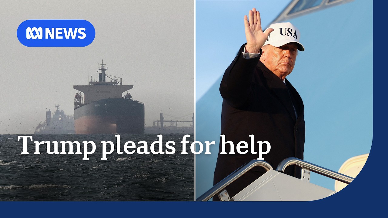 Trump pleads for help to secure Strait of Hormuz from Iran | ABC NEWS