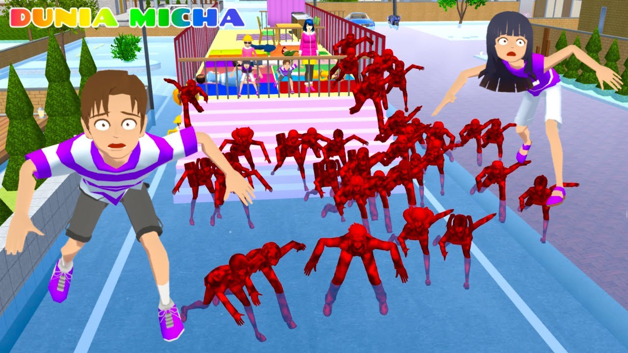 Yuta Mio Tinggal Dirumah Apung Gara Banjir Besar Dikejar Zombie Lava 😱😰 Sakura School Simulator