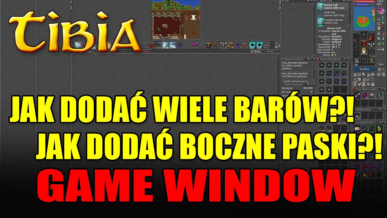 JAK DODAĆ DODATKOWE BARY I PASKI BOCZNE?! - TIBIA - PORADNIK DLA POCZĄTKUJĄCYCH
