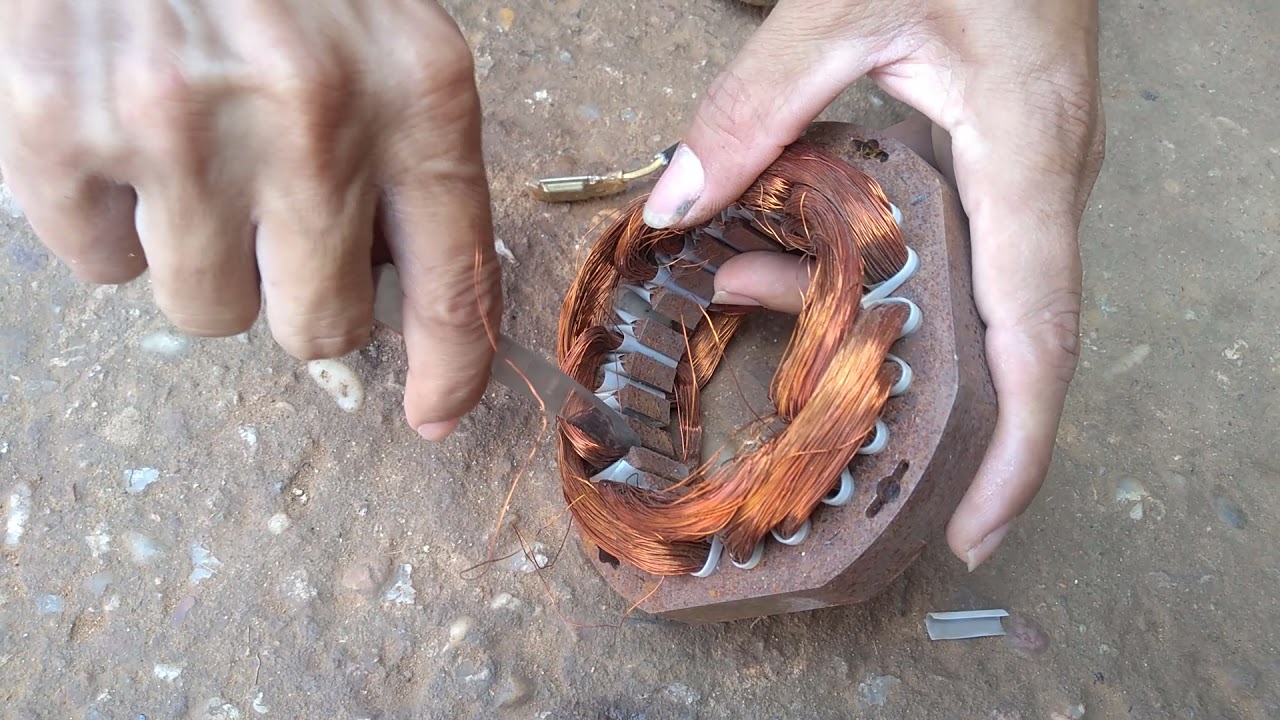 Como tirar cobre de motor de ventilador.