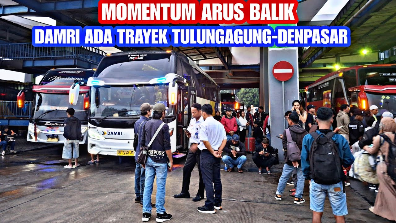 BARU TAU TERNYATA ADA DAMRI TULUNGAGUNG MALANG DENPASAR,MOMEN MUDIK LANGSUNG FULL SEAT