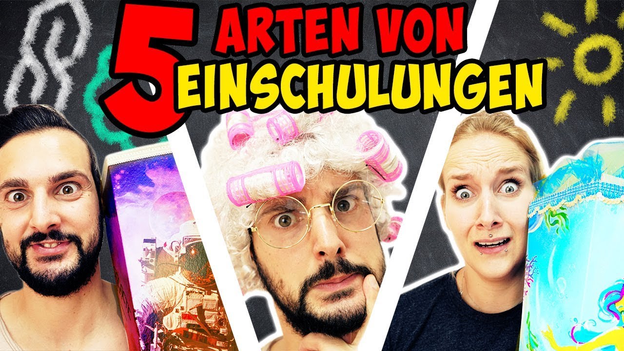 5 ARTEN VON EINSCHULUNGEN - Die Aufgeregte, Voll Egal, &Auml;ngstliche, Gruselige & keine Einschulung