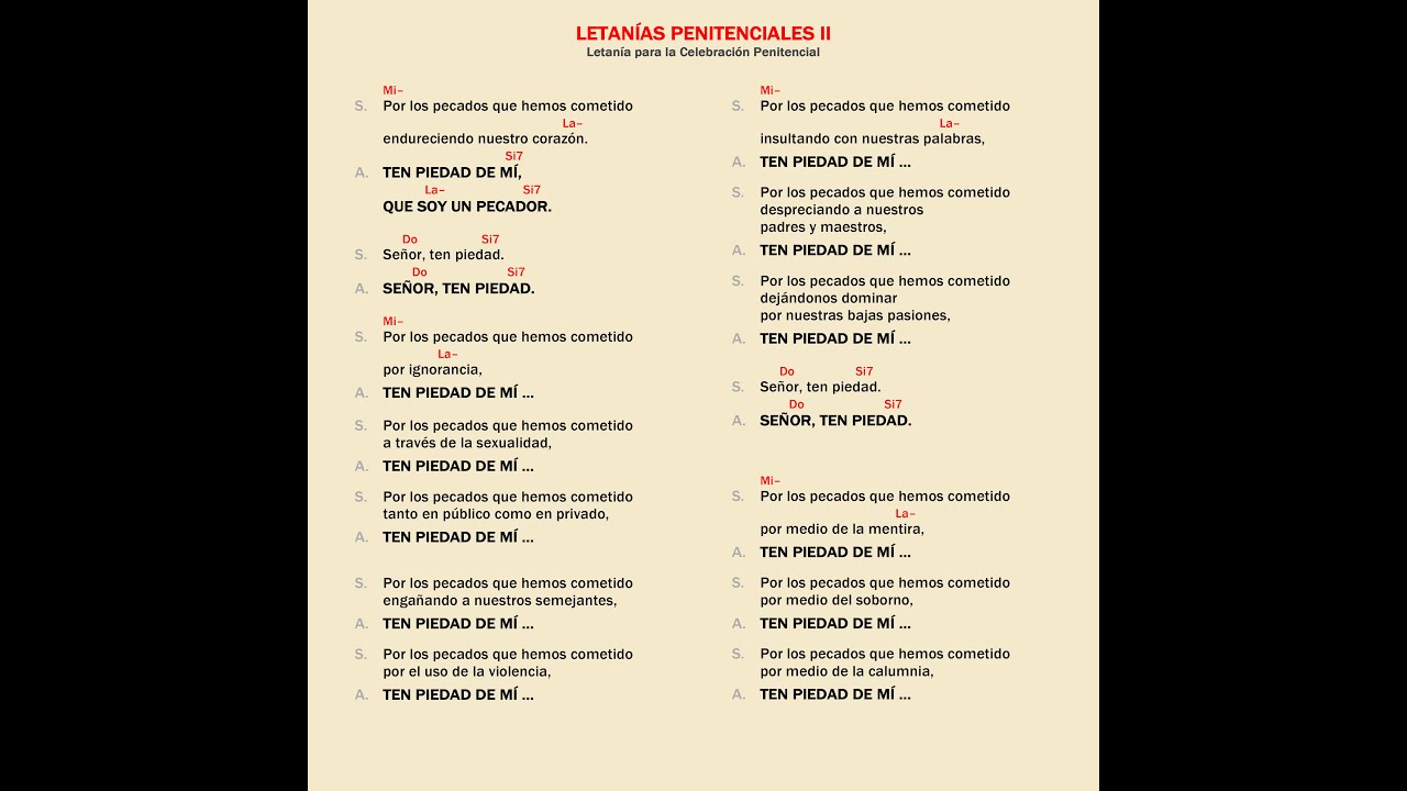 Letan&iacute;as Penitenciales II