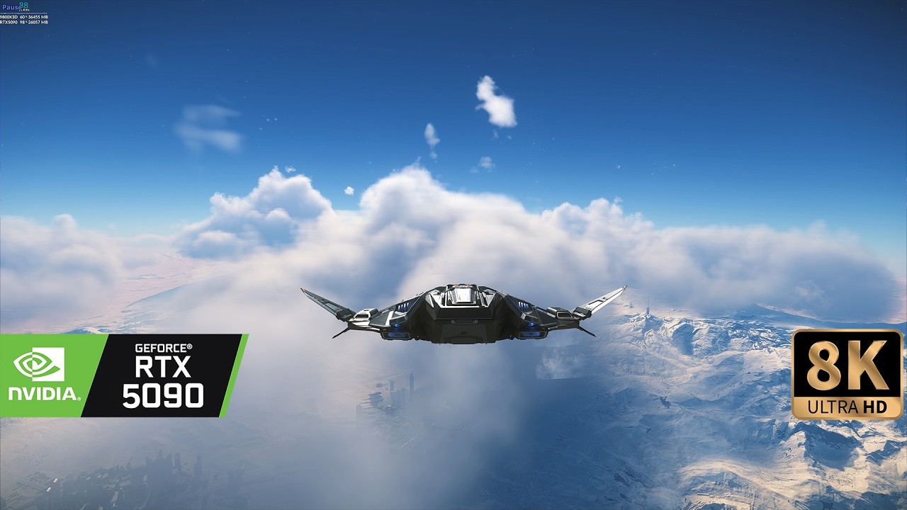 [8K90FPS] Star Citizen 4.0 on RTX 5090 - DLSS4 MAX graphics settings with reshade looks insane