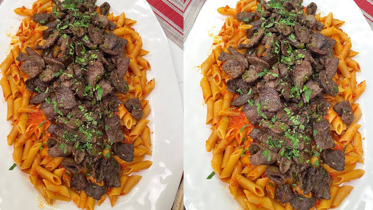 طريقة عمل طاسة مكرونة بالكبدة | العزومة مع الشيف فاطمة أبو حاتي